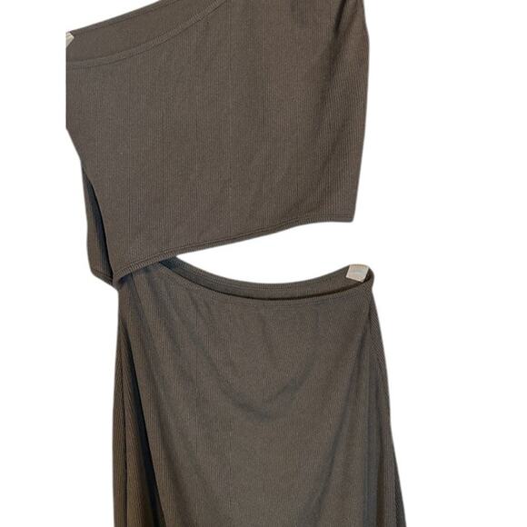 Pretty Garden Black One Arm Cut Out Fitted Bodycon Dress Woman Sz S - Picture 2 of 8